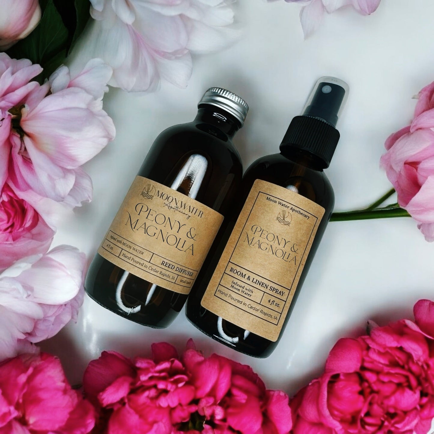 Peony & Magnolia - REED DIFFUSER -- by Moon Water Apothecary!