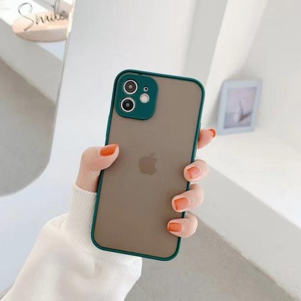 Simple White Camera Shockproof Silicone Phone Case For iPhone 13 Pro Max 14 Pro Protect Cover For Men Modern Translucent Back Cover Mobile case Compatible with iPhone