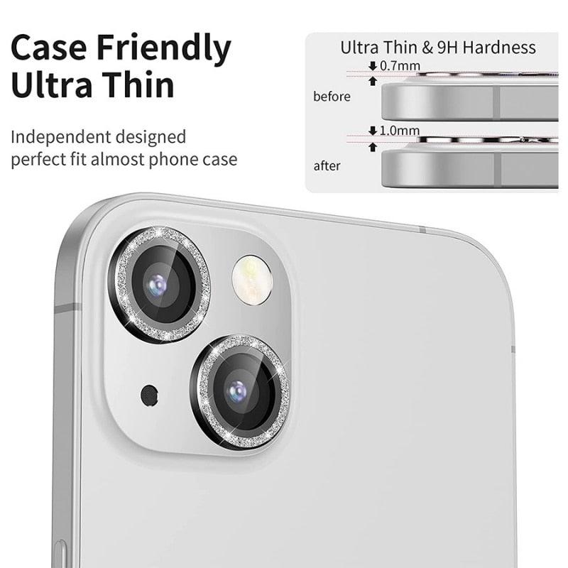 3/1Pcs Luxury Camera Lens Protector For iPhone13 12 11 Pro Max Camera Protective For iPhone 12 13 Mini Back Lens Glass Camera Cover Circle Tempered Glass Protector