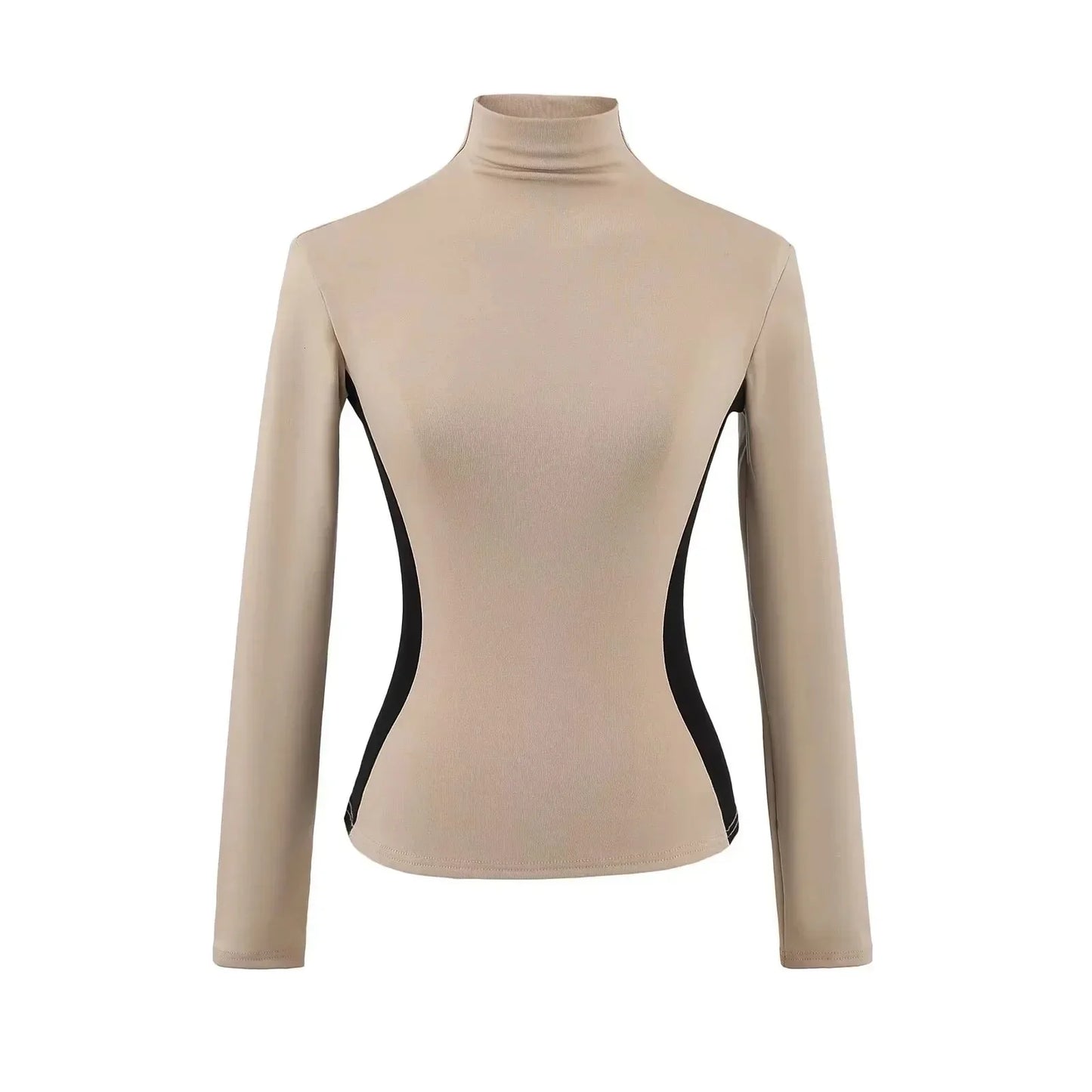 Women High Neck Slim Fit Fleece Base Layer Top