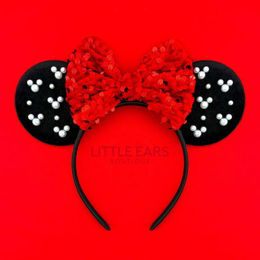 Black Velvet Christmas Mickey Ears