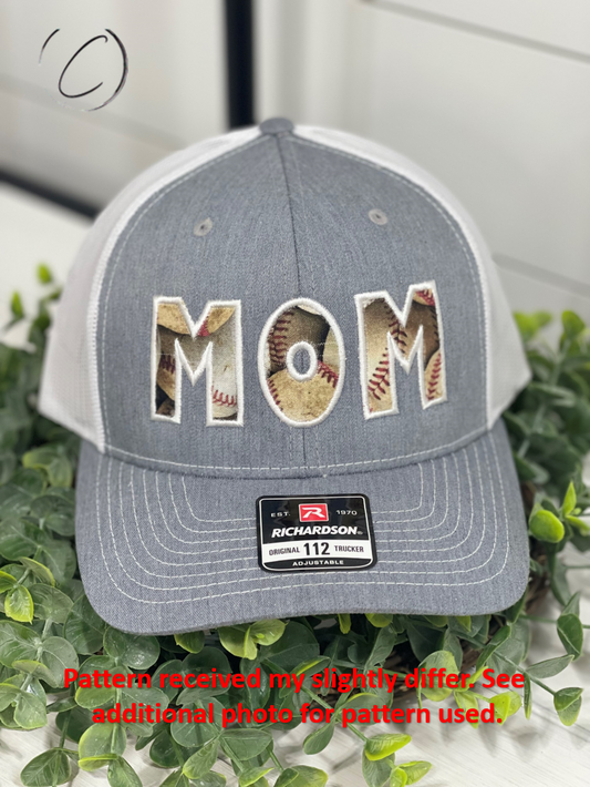Adult Sports Mom Embroidered Applique Snapback Hat