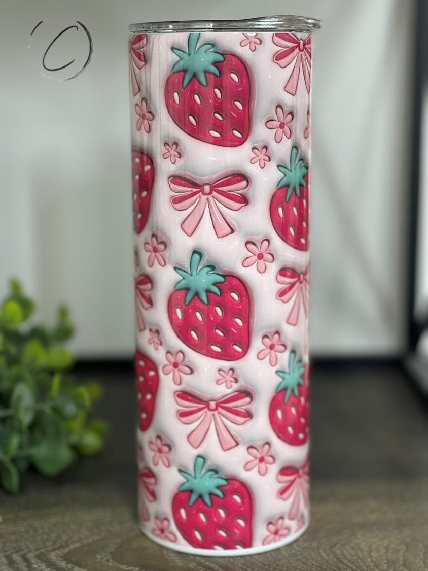Strawberry Coquette 20oz Skinny Tumbler