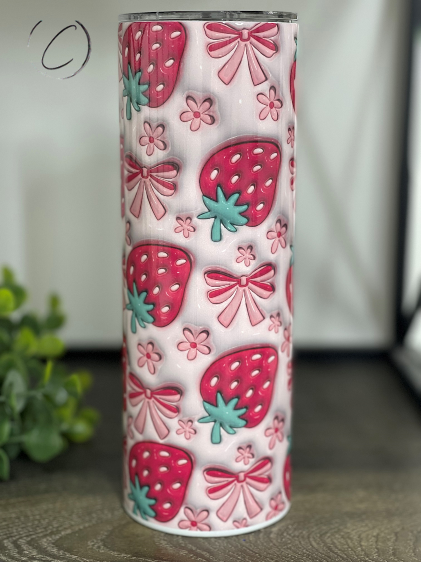 Strawberry Coquette 20oz Skinny Tumbler