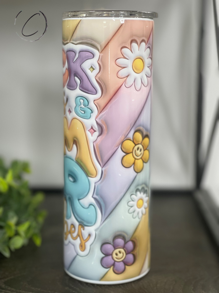 Thick Thighs & Summer Vibes Inflated 20oz Skinny Tumbler