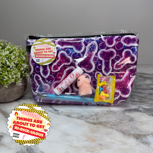 Bundled Set - Adult, Purple Glitter Penis