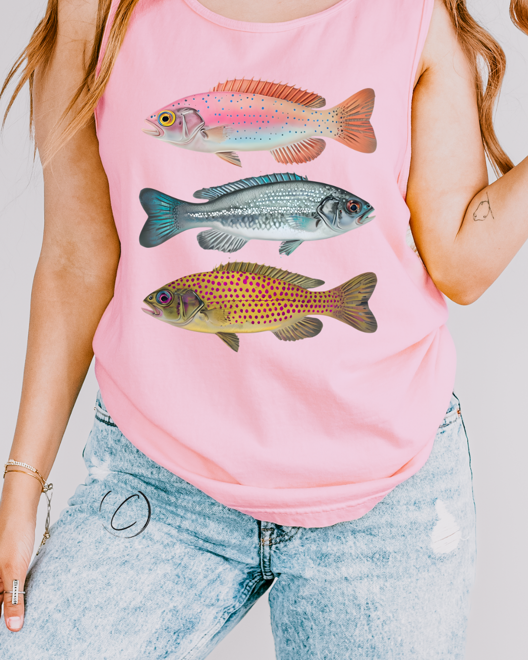 Summer Fisherman Graphic Tank Top