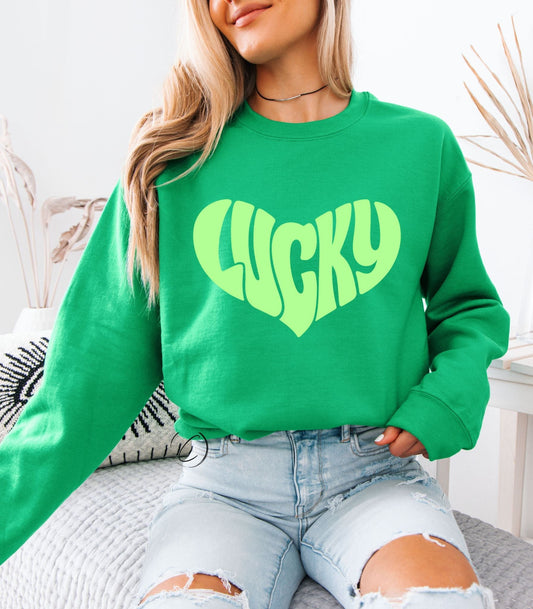 Retro Lucky Heart Sweatshirt
