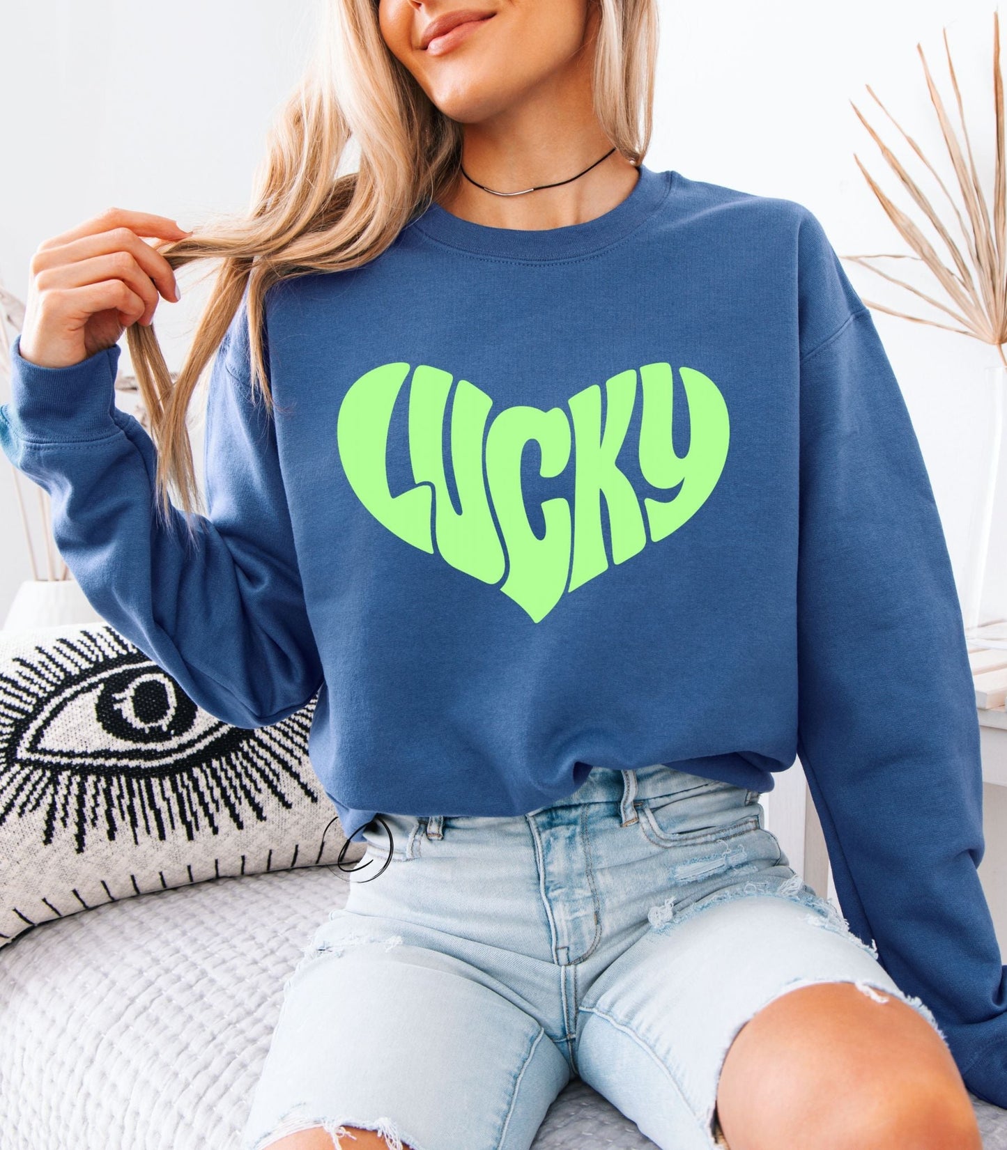 Retro Lucky Heart Sweatshirt