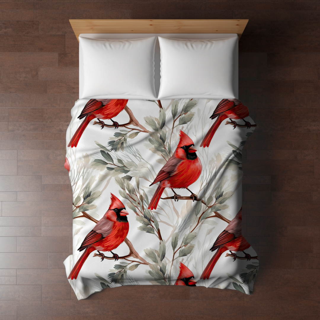 Blanket - Christmas - Red Cardinal - PREORDER