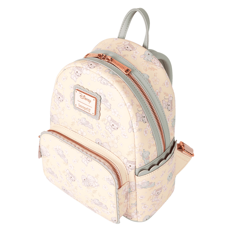 Loungefly Disney Stitch & Angel Cherry Blossom All-Over Print Mini Backpack