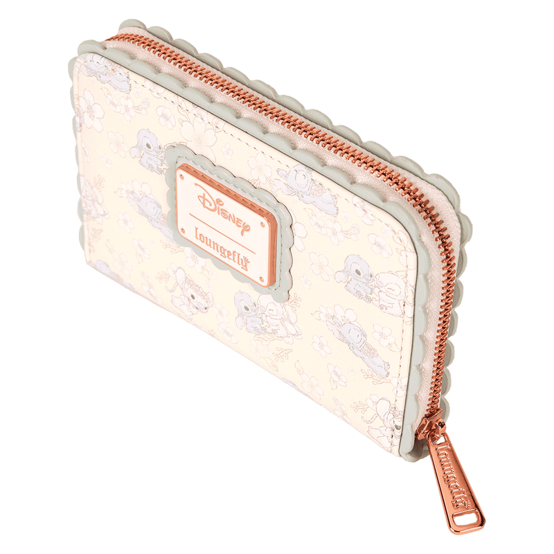 Loungefly Stitch & Angel Cherry Blossom All-Over Print Zip Around Wallet