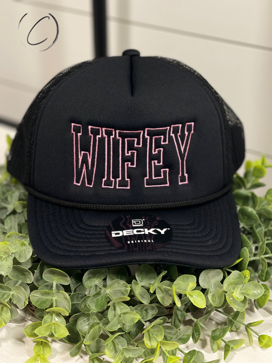 Adult WIFEY Embroidered Foam Snapback Hat