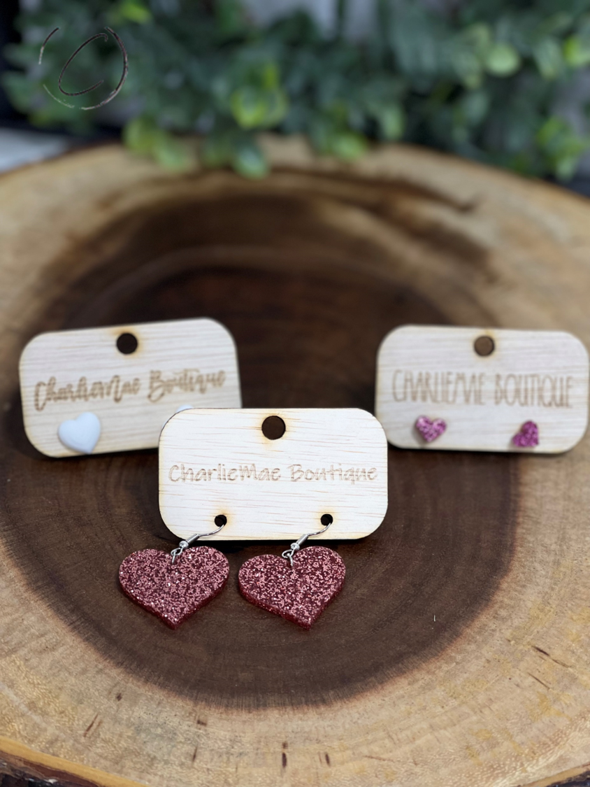 Custom Wood Earring Card