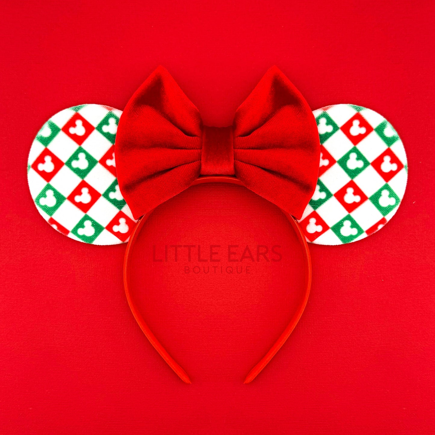 Christmas Pattern Mickey Ears