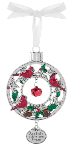 Jingle Bell Ornament - A Cardinal Is A Visitor From Heaven