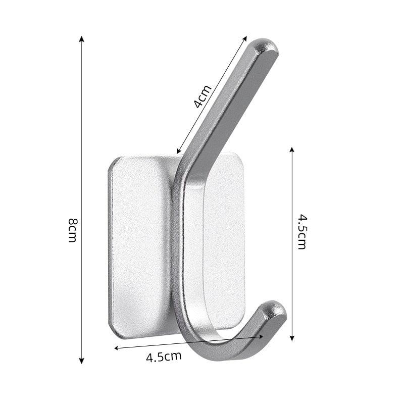 Adhesive Wall Hooks Mounted Door Key Cloth Coat Bathroom Robe Hanger Kitchen Hardware Rack Shelf Bag Hook Organizer For Hanging  Bathroom Toilet Sticky Hook