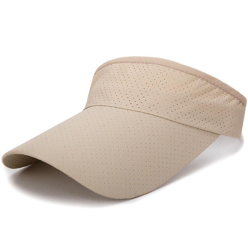 Adjustable Summer Breathable Hats Men Women Sun Protection Sports Golf Tennis Visor Hat Adjustable Visor UV Protection Top Empty Solid Sports Outdoor Running Sunscreen Strong Cap