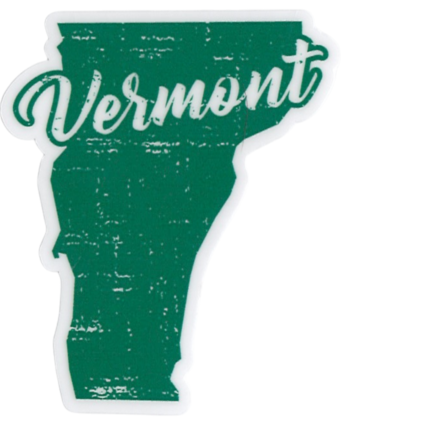 Small Vinyl Sticker - Vermont State Rustic Green