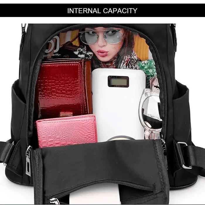 Amaznig Anti-theft Backpack In Waterproof Fabric Large Shoulder Bag With Large Capacity For Women And Men
