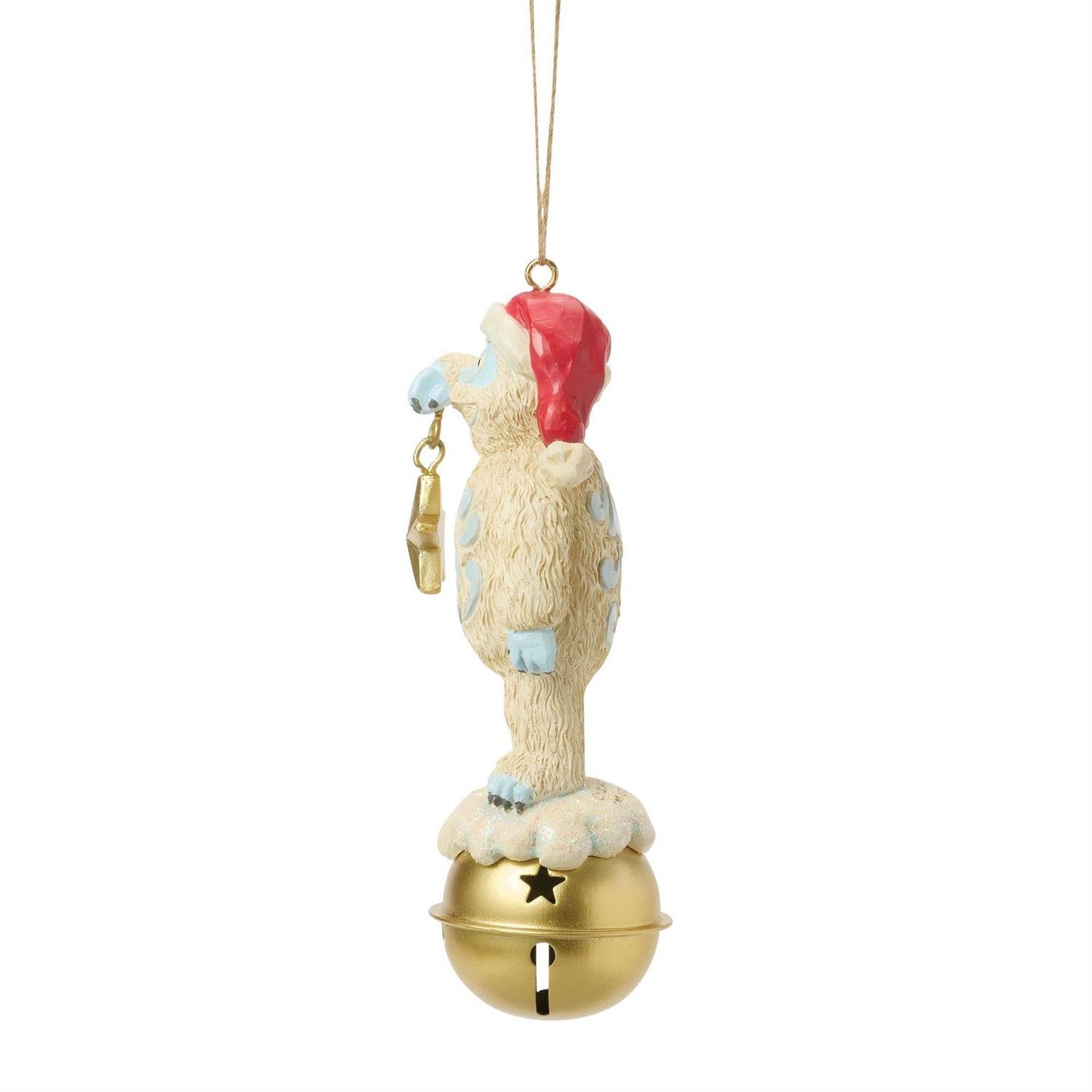 Bumble Holding Dangling Star on Bell Ornament