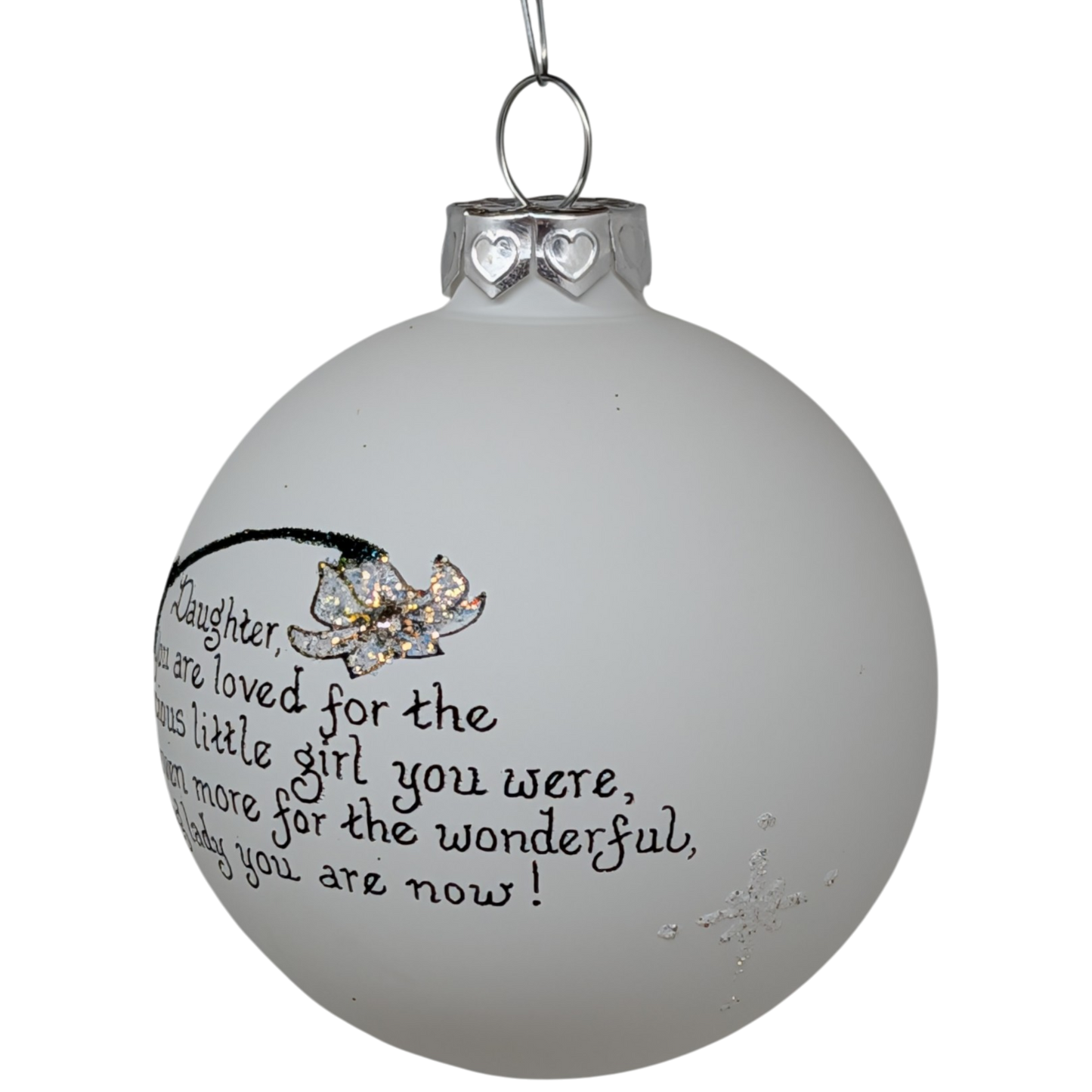 Christmas Keepsake Glass Ornament - Daughter - You are Loved
