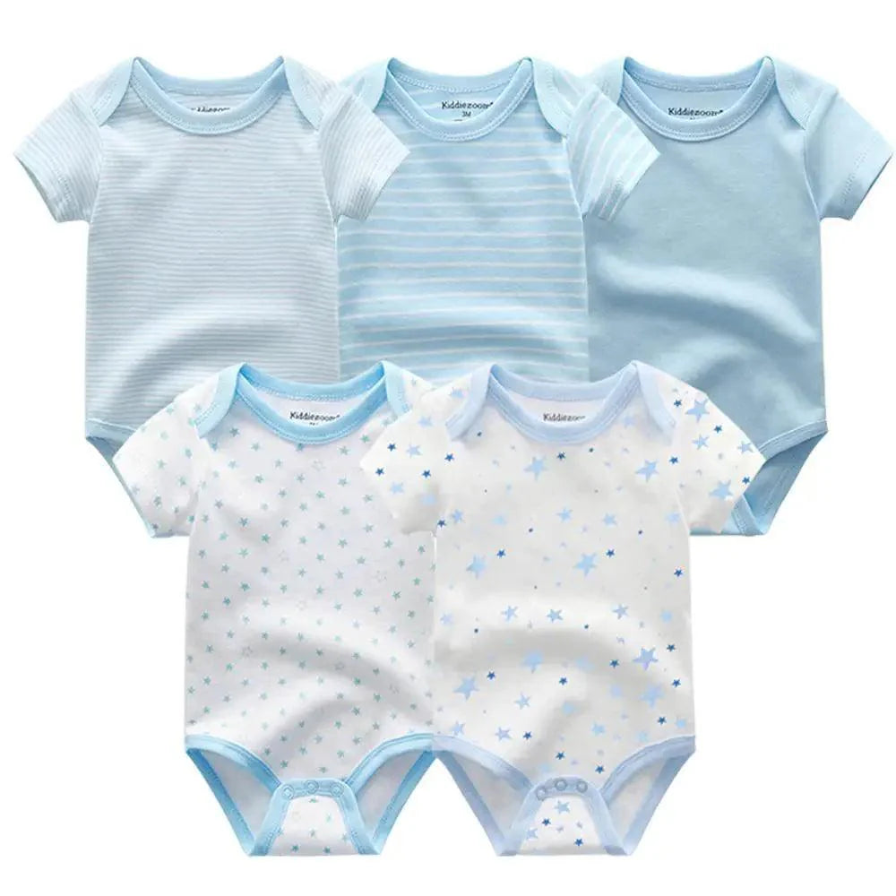 Baby Rompers Short Sleeve 100% Cotton Overalls Newborn Comfortable Clothes Super Soft Stretchable