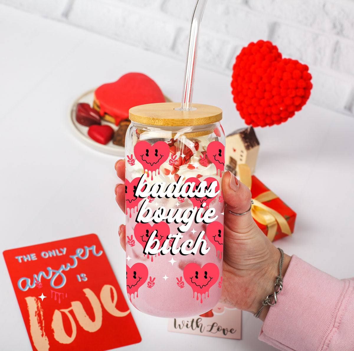 valentines gift ideas for friends
valentines gift ideas for coworkers
valentines gift for best friend
galentines gifts for friends
Unique glass cups for inspirational Valentine’s Day gifts.
Empowering and stylish 20oz glass cup for women’s celebrations.