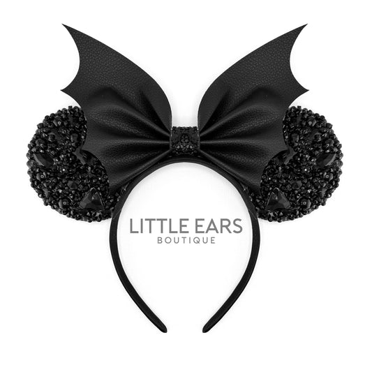Bat Bow Sparkle Mickey Ears