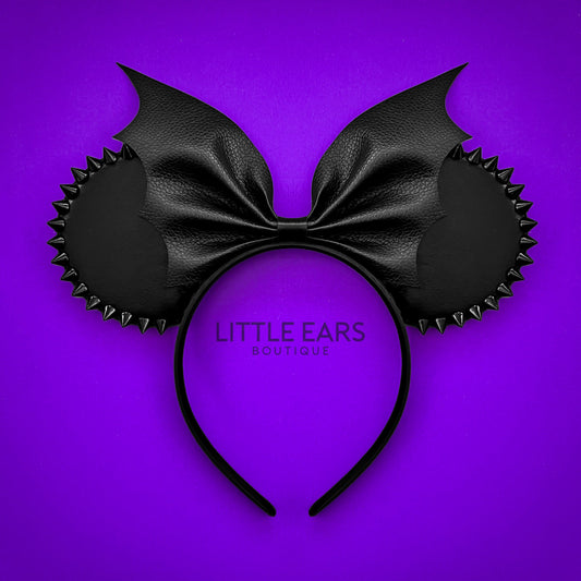 Bat Bow Spikes Mickey Ears