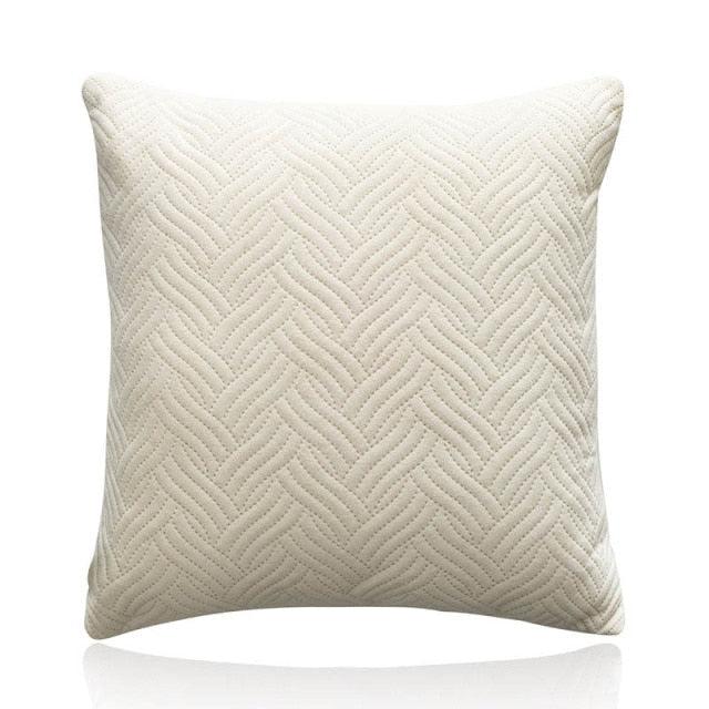 Beautiful Quilted Pillowcase Throw Pillow Covers Home Decor Velvet Square Throw Pillow Covers Decoration Pillow Cushion Sofa Living Room Simple Decorative Cushion Cover 45x45CM