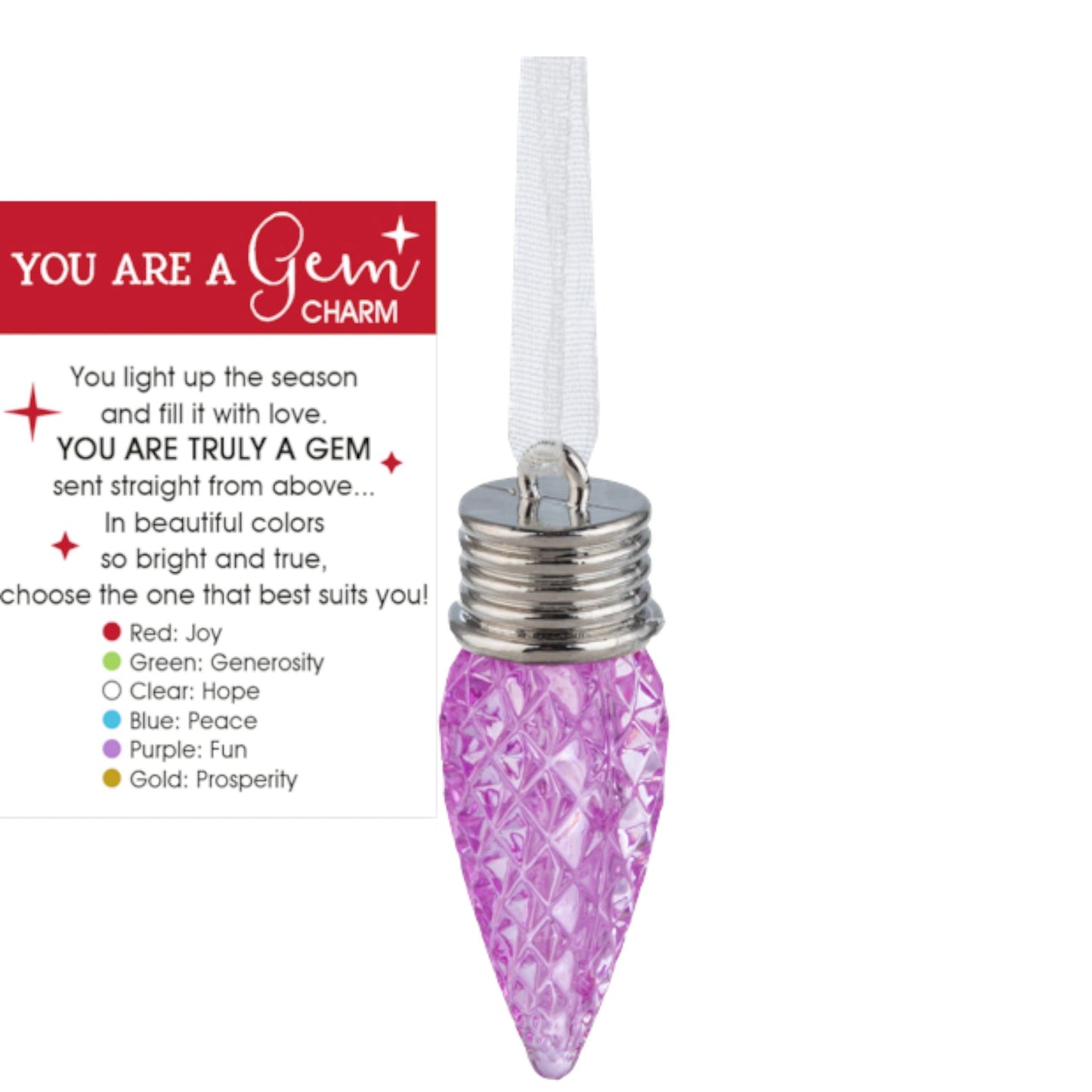 You Are A Gem Charm - Purple