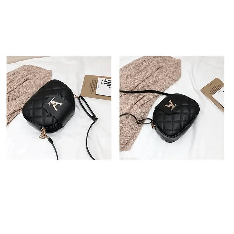 Black Beauty Women's Shoulder Crossbody Bag For Females Fashionable Handbag PU Famous Designer Clutch