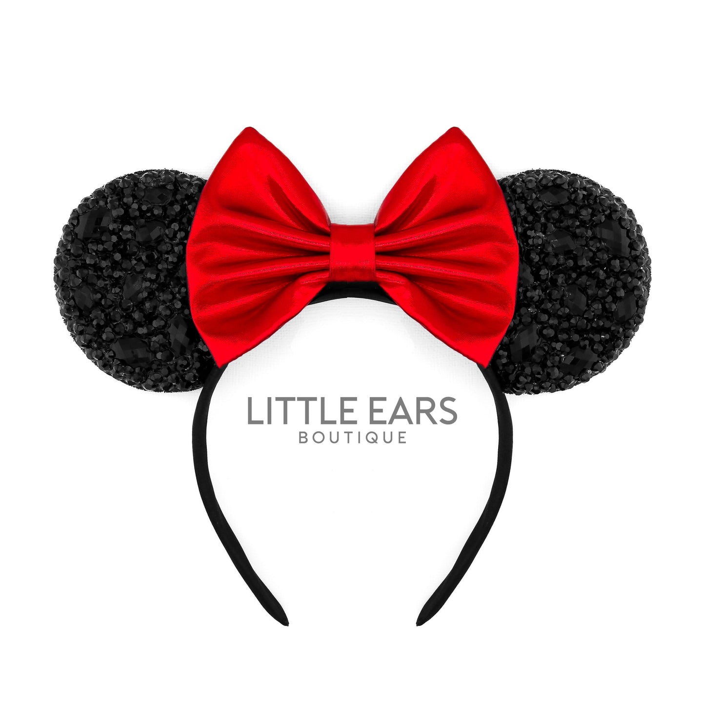 Black & Red Sparkle Mickey Ears