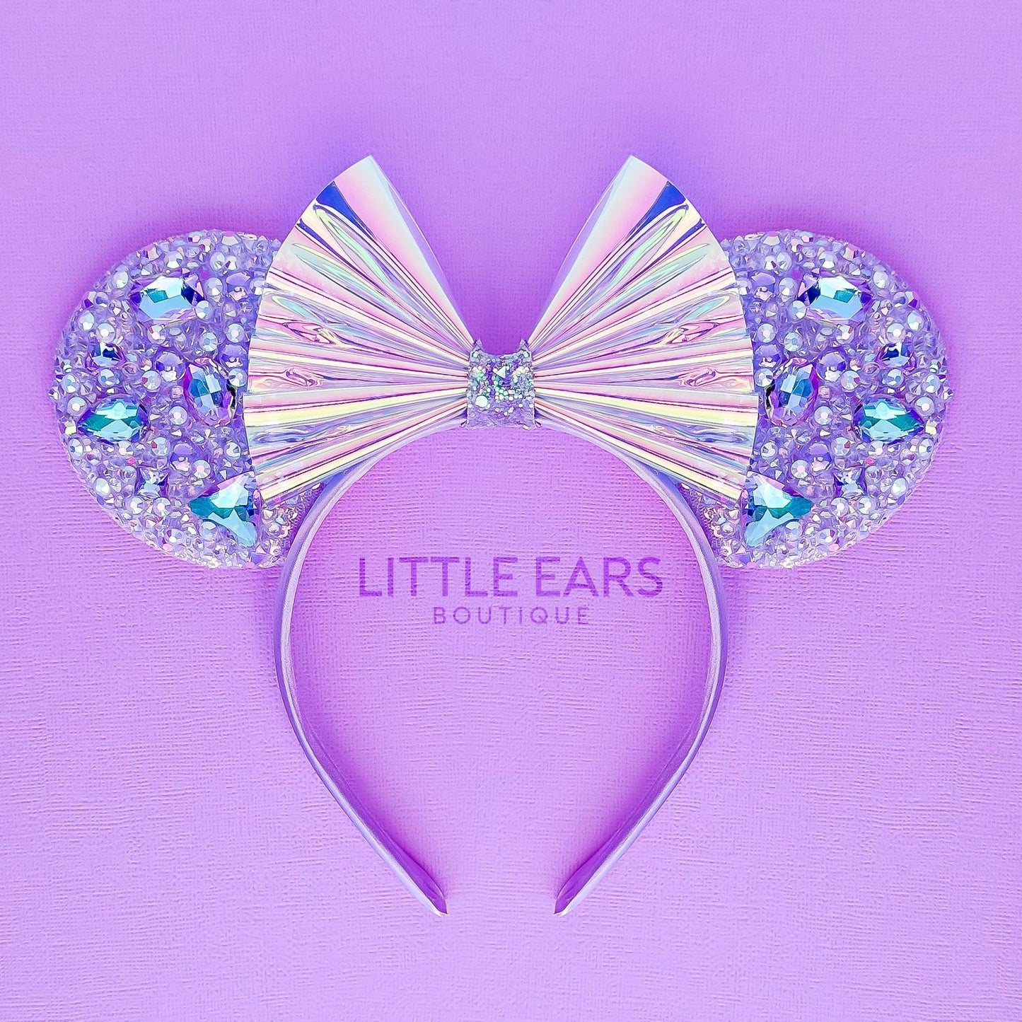 Blue Iridescent Sparkle Mickey Ears