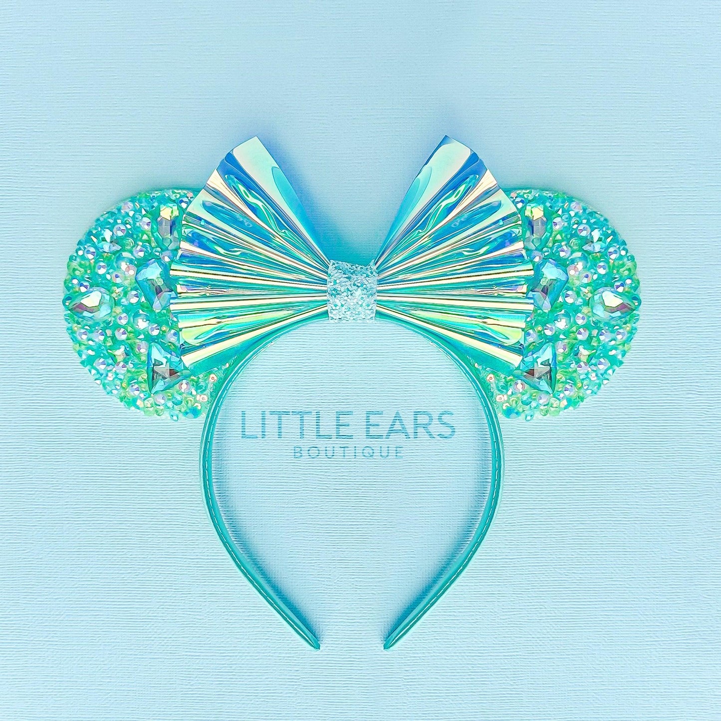 Blue Iridescent Sparkle Mickey Ears