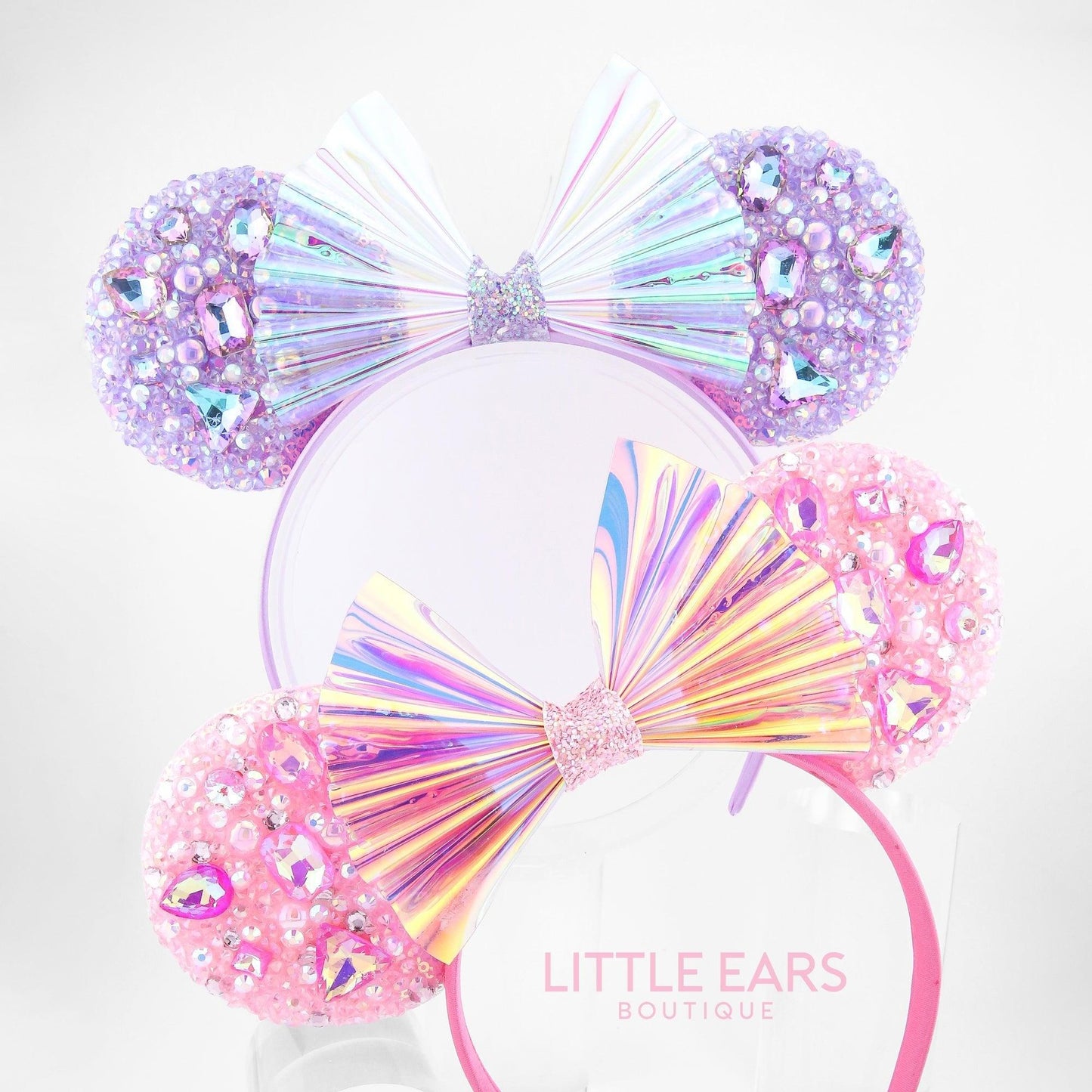 Blue Iridescent Sparkle Mickey Ears
