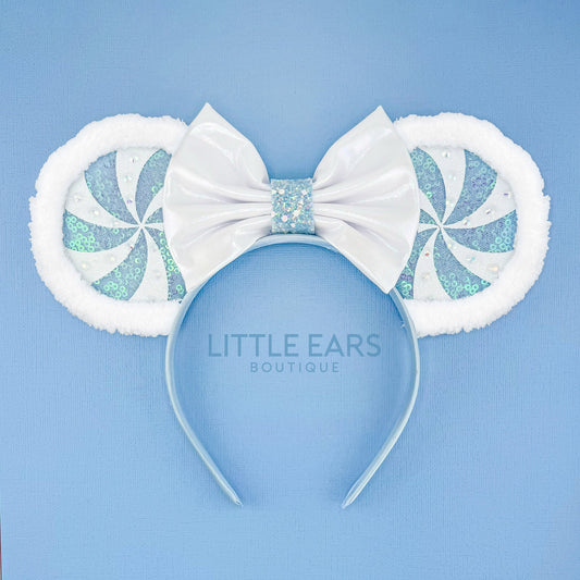 Blue Candycane Mickey Ears