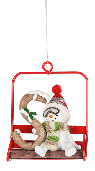 Chairlift Critter Ornament - Letter