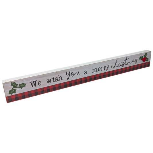We Wish You a Merry Christmas - Tabletop Shelf Sitter