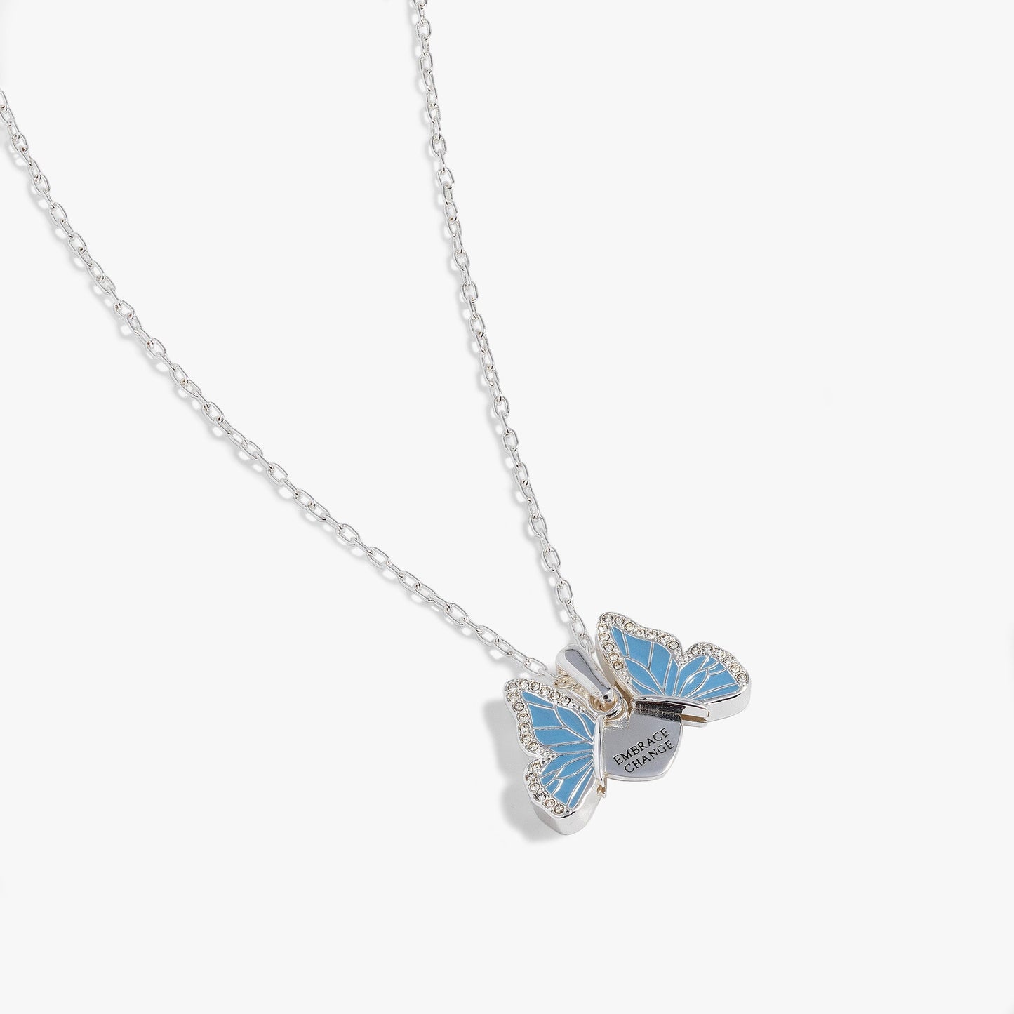 Butterfly 'Embrace Change' Mantra Necklace