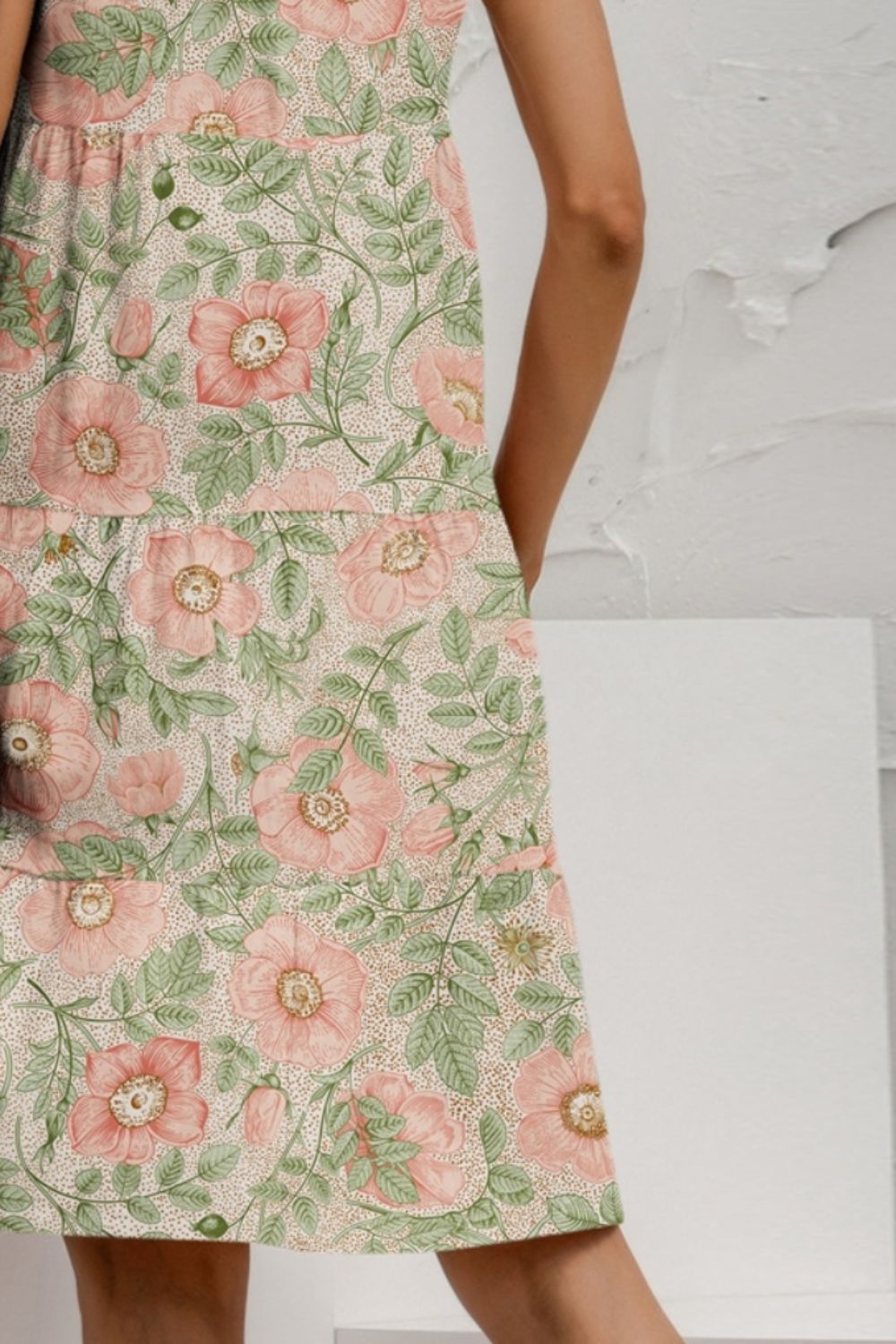 Charming Tiered Printed Round Neck Sleeveless Dress Trendy & Stylish Summer Dress for Women