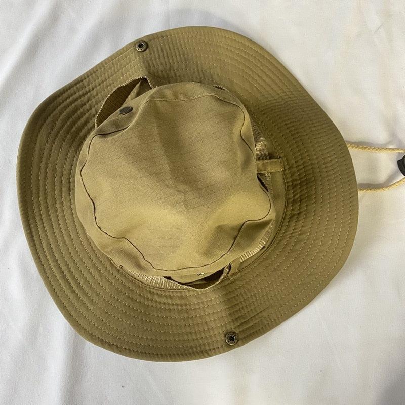 Camouflage Outdoor Bucket Hat Camping Hat Men Foldable Sun Cap Breathable Adjustable Bucket Cap for Men/Women Sports Sun Cap Unisex Fishing Hiking Travel Solid Color Hats