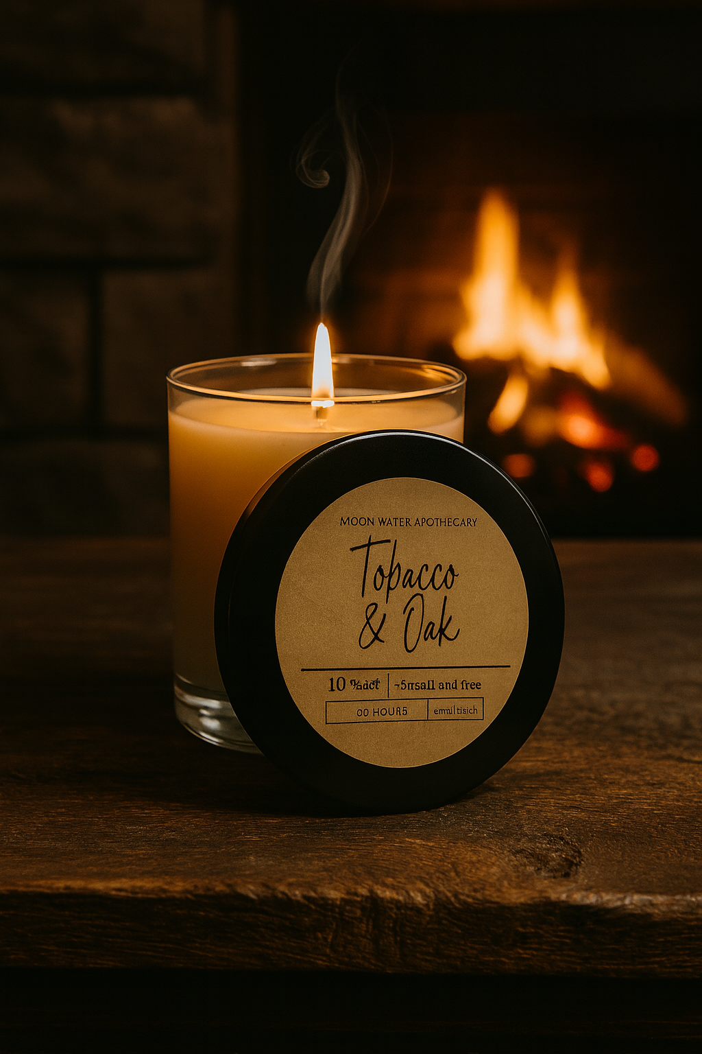 Tobacco & Oak - CANDLE -- by Moon Water Apothecary!