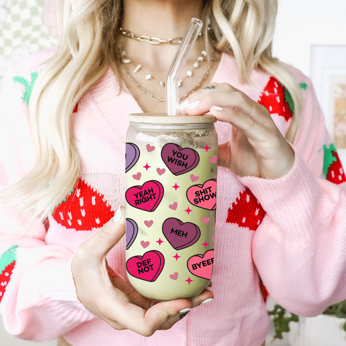 Playful Valentine’s glassware with colorful designs.
Funny Galentine’s Day glassware for bestie gifting.
Single women Valentine’s Day glass cup ideas.
Funny Valentine’s Day tumblers with cute designs.