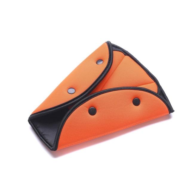 Car Safe Seat Belt Cover Soft Adjustable Children Safety Belt Fixer Triangle Anti-ledge For Child Neck Protection Belts Seat Belt Adjuster and Pillow with Clip for Kids Travel Neck Support Headrest Seatbelt