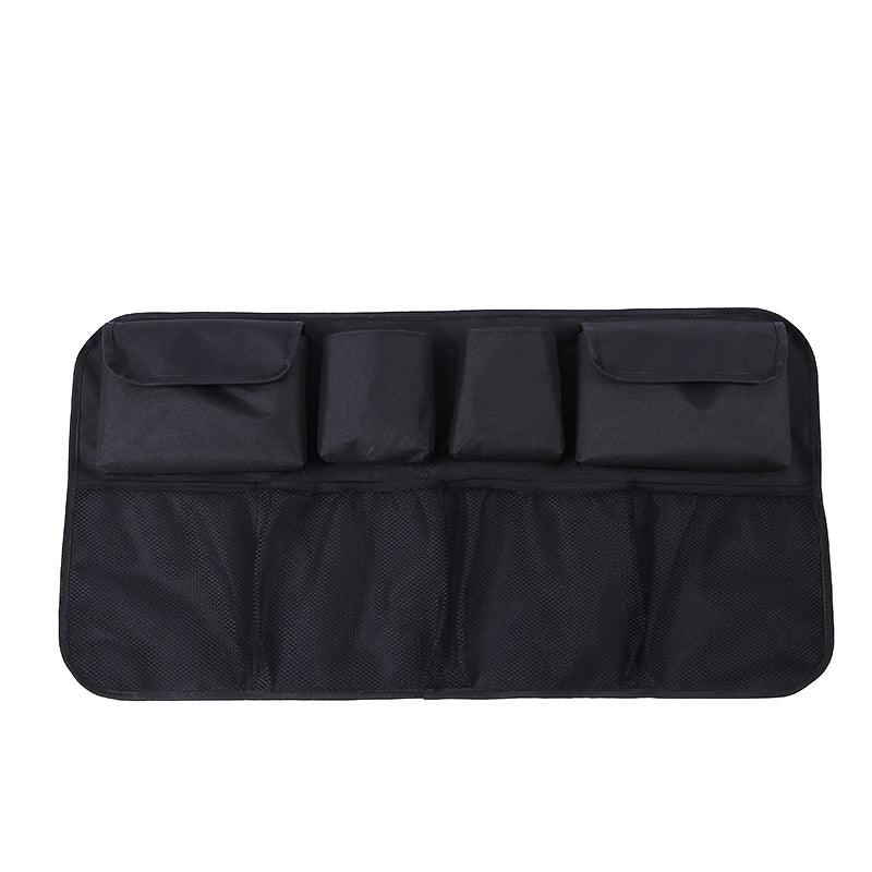 Car Trunk Organizer Adjustable Backseat Storage Bag Net High Capacity Multi-use Oxford Automobile Adjustable Strap Durable Seat Back Organizers Universal Back Seat Trunk Organizer Hanging Car Organizer Trunk Foldable Cargo Storage Backseat Trunk Organizer