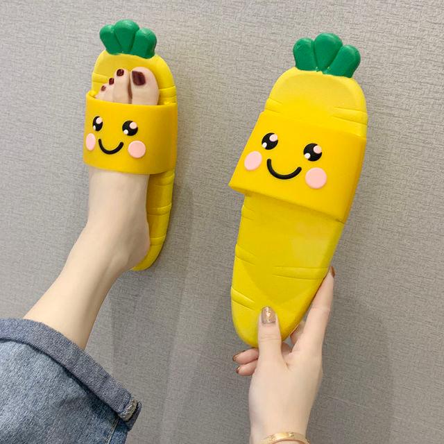 Cartoon Women Fashion Home Sandals Slippers Bathroom Bath Non-slip Slippers Quick Drying EVA Open Toe Soft Slippers Non-Slip Soft Shower Spa Bath Pool Gym House Sandals For Indoor Outdoor