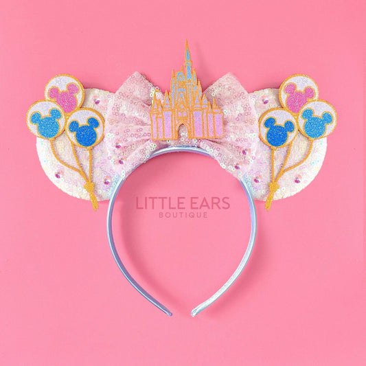 Castle & Balloons Mickey Ears