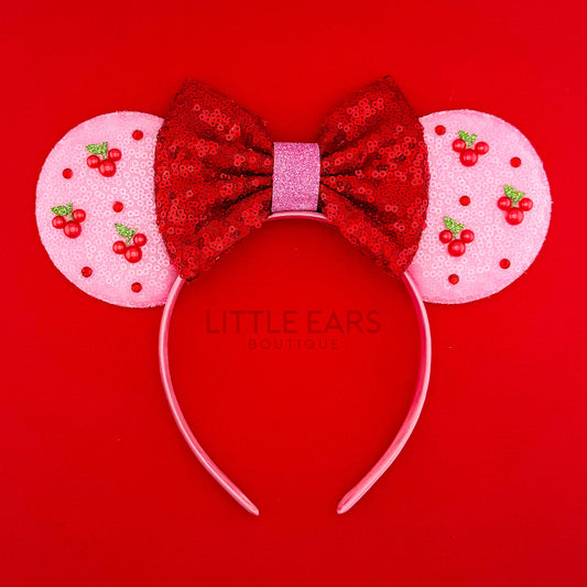 Cherry Pearls Mickey Ears
